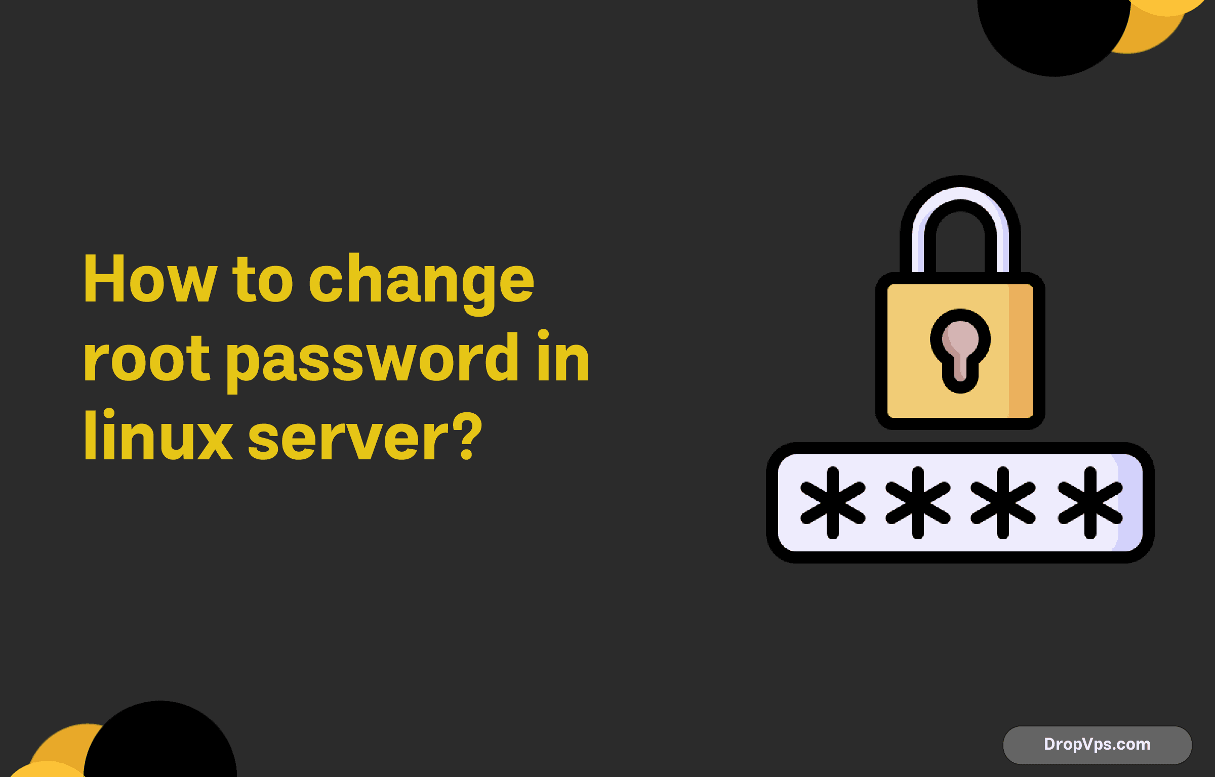 How to change root password in linux server