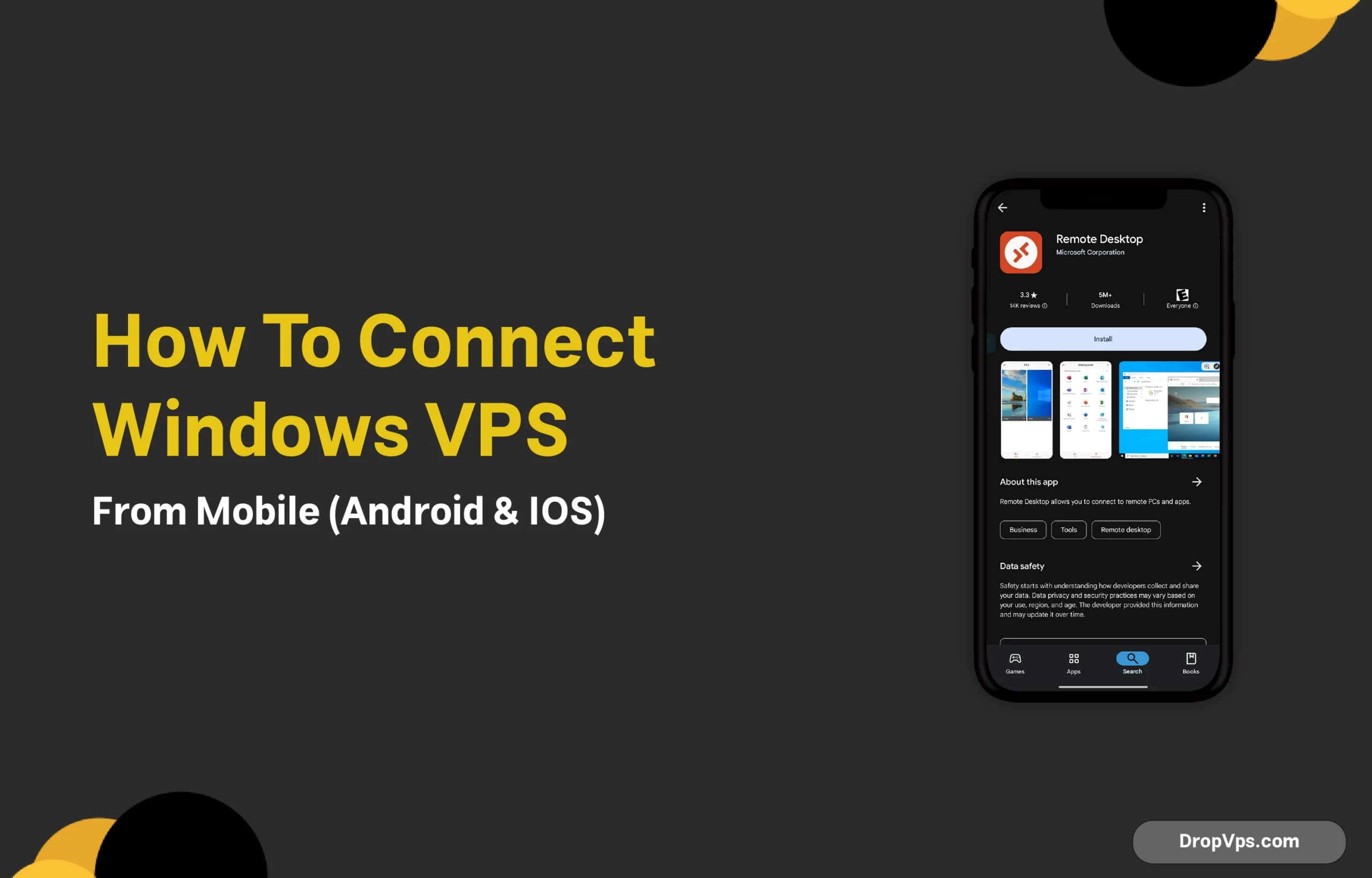 Connect Windows VPS From Mobile (Android & IOS)