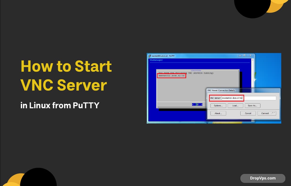 How to Start VNC Server in Linux from PuTTY