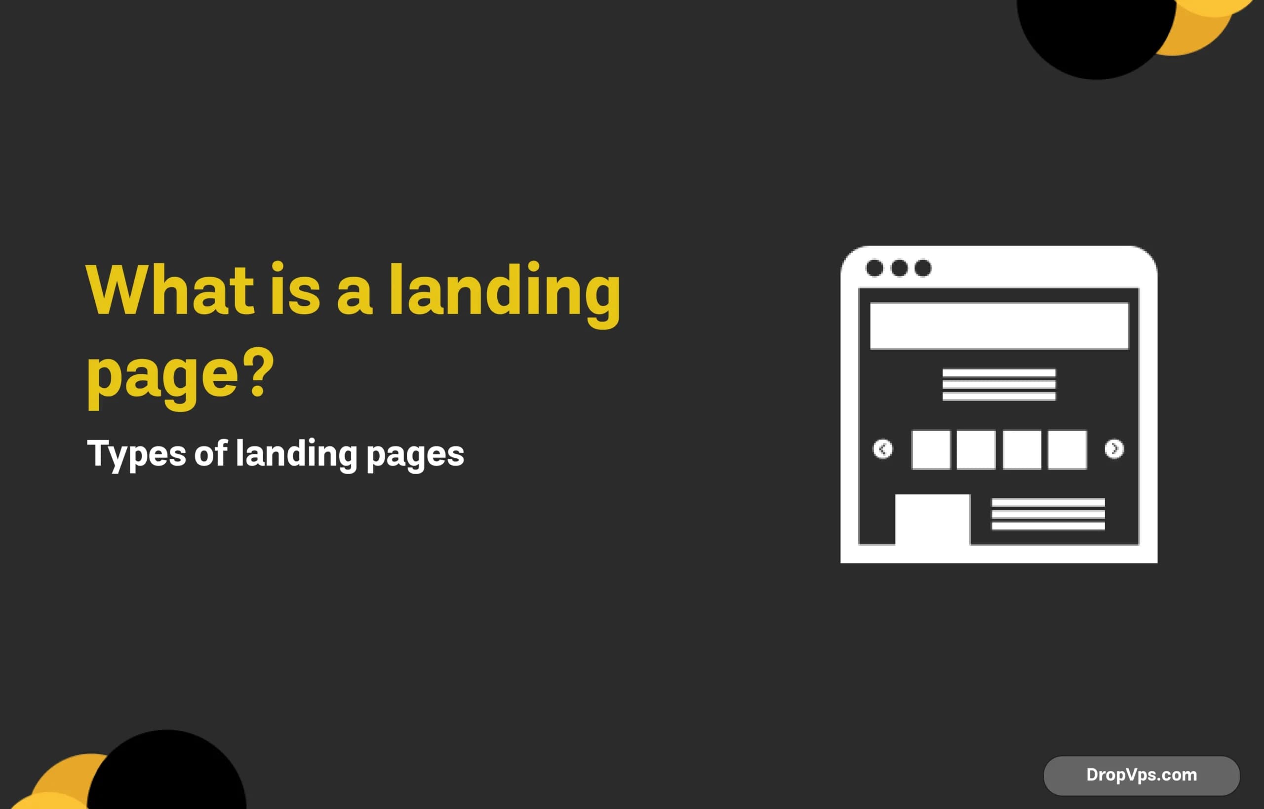 What is a landing page?