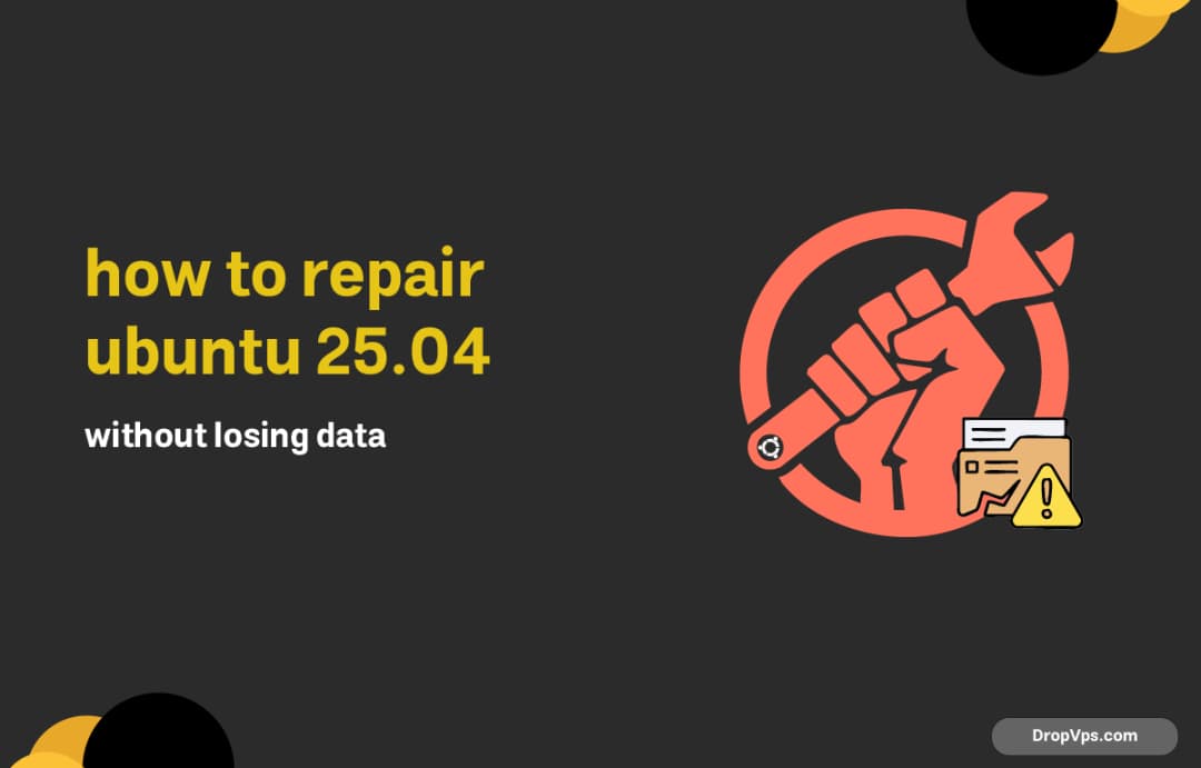 how to repair ubuntu 25.04 without losing data