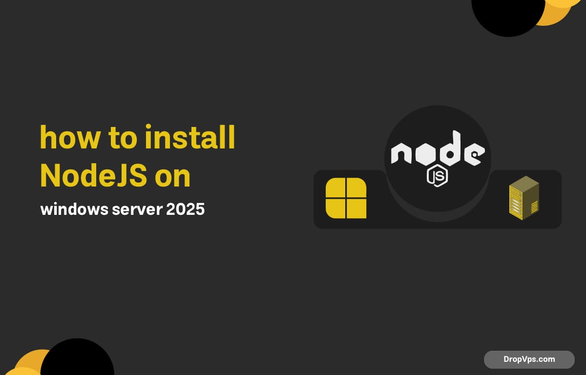 How to install NodeJS on windows server 2025