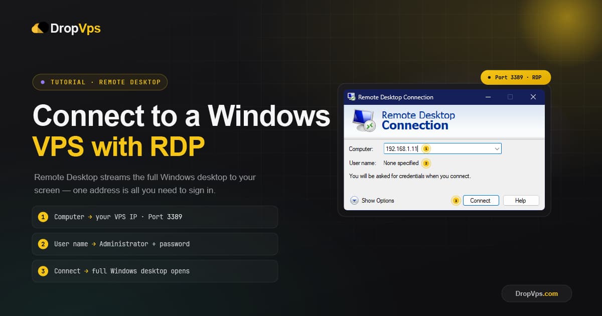 How to connect windows vps rdp